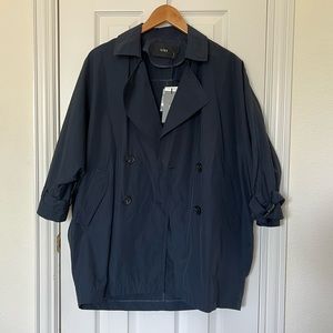 NWT Navy Blue Oversized Double Breasted Jacket